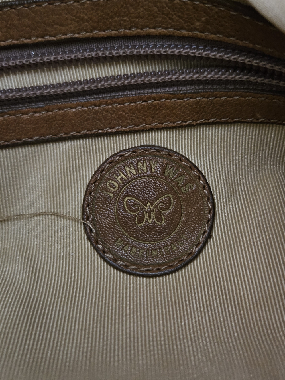 Johnny Was Tan Embroidered Floral Shoulder Bag - Picture 7 of 8